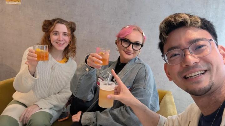 Vegan sushi and okonomiyaki night walk in Shibuya